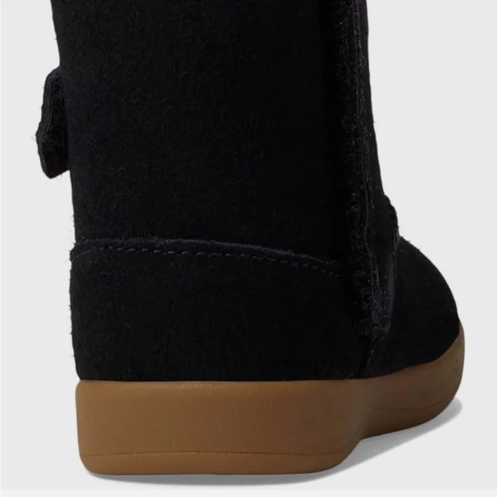Baby Newborn UGG Keelan Black Suede Fur Crib Boots  Size 0/1  0-6 month, NWOT